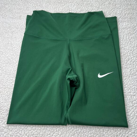 Nike Dri Fit Christmas Green Warm Up Leggings Medium - Picture 2 of 8